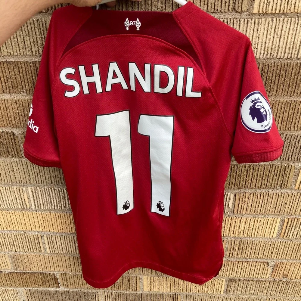 Liverpool FC Youth Medium Nike Soccer Jersey Football Club Red Home Shandil 11